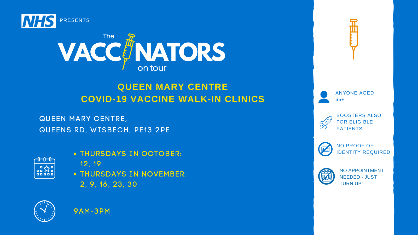 Covid-19 Vaccine Walk-In Clinics